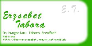 erzsebet tabora business card